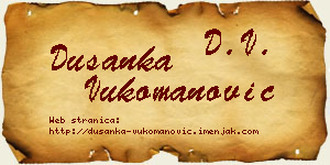 Dušanka Vukomanović vizit kartica